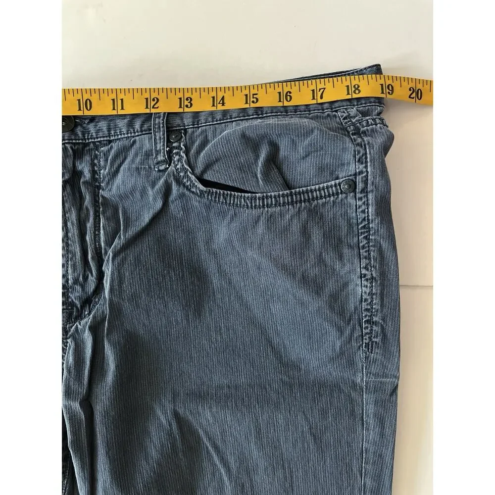 John Varvatos Bowery Slim Straight Lightweight Pants Men 36x33 Gray 5 Pockets